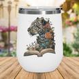 Leopard Book Flower Wine Tumbler