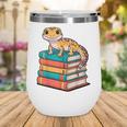 Leopard Gecko Book Lover Reading Wine Tumbler