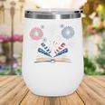 Librarian 4th July Book Lover Bookworm Patriotic Books Wine Tumbler Librarian 4th July Book Lover Bookworm Patriotic Books Wine Tumbler