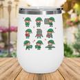 Librarian Book Lover Christmas Elf Reading Joy Wine Tumbler