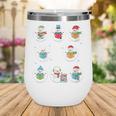 Literary Winter Reading Snowmen Cozy Book Lover Pattern Wine Tumbler Literary Winter Reading Snowmen Cozy Book Lover Pattern Wine Tumbler