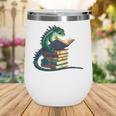 Lizard Reading Book Librarian Bookworm Reader Read Wine Tumbler