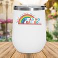 Take A Look A Book Vintage Reading Librarian Rainbow Wine Tumbler