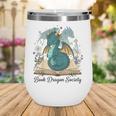 Magical Book Dragon Fantasy Reading Enthusiast Art Wine Tumbler