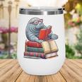 Manatee Reading Books Matching Bookworm Readers Librarian Wine Tumbler Manatee Reading Books Matching Bookworm Readers Librarian Wine Tumbler
