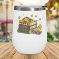 Mardi Gras Book Lover Reading Reader Men Women Kids Wine Tumbler