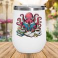 Octopus Reading Book Coffee Lover Bookaholic Bookworm Reader Wine Tumbler