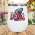 Octopus Reading Book Kraken Book Lover Wine Tumbler Octopus Reading Book Kraken Book Lover Wine Tumbler