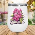 Orchids Flowers Book Floral Wine Tumbler