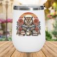 Owl Reading Books Book Library Bookworm Wine Tumbler Owl Reading Books Book Library Bookworm Wine Tumbler