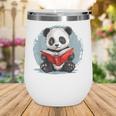 Panda With Book For Reading Enthusiasts Wine Tumbler