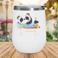 Panda Napping On Books Life’s Too Short To Skip Naps Wine Tumbler