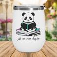 Panda Reading Chapter Books Wine Tumbler
