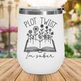 Plot Twist I'm Sober Women's Sobriety Book Reading Literary Wine Tumbler