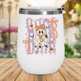 Preppy Coquette Bow Ghost Reading Books Halloween Book Wine Tumbler