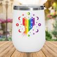 Rainbow Book With Stars And Moon Phases Gay Pride LGBT Wine Tumbler Rainbow Book With Stars And Moon Phases Gay Pride LGBT Wine Tumbler