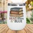 Read Blue Liberty Books July 4th Independence Wine Tumbler