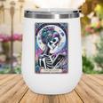 The Reader Tarot Card Reading Skeleton Skull Book Lover Wine Tumbler