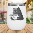Reading Cat Cat Book Lover Wine Tumbler