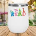 Reading DinosaurRex Dino Book Lover Wine Tumbler