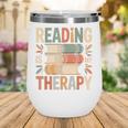 Reading Is My Therapy Book Lover Wine Tumbler