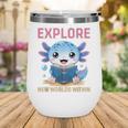 Readsolotl Kawaii Axolotl Book Lover Reading Wine Tumbler