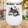 Retro Cute Cat Floral Book Librarian Vintage Floral Cat Book Wine Tumbler Retro Cute Cat Floral Book Librarian Vintage Floral Cat Book Wine Tumbler