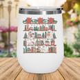 Retro Ghost Reading Book Teacher Librarian Bookish Christmas Wine Tumbler