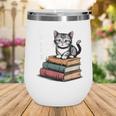 Retro I Just Want To Read Books And Pet Cats Cat For Men Women Kids Wine Tumbler