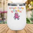 Retro Library Book Fair Queen School Reading Girls Women's Wine Tumbler Retro Library Book Fair Queen School Reading Girls Women's Wine Tumbler