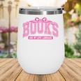 Retro Pink Coquette Bow Valentine Book Lover Varsity Wine Tumbler Retro Pink Coquette Bow Valentine Book Lover Varsity Wine Tumbler