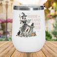 Retro Scary Horror Readers Book Club Spooky Halloween Wine Tumbler