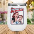 Retro Vampire Book Cover Style Stay Hydrated Halloween Wine Tumbler