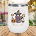 Salem Witch Book Club Bookish Halloween Raccoon Witchcraft Wine Tumbler