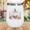 Salem Witch Book Club Raccoon Halloween Wine Tumbler