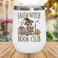 Salem Witch Book Club Raccoon Reading Wine Tumbler