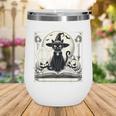 Salem Witch Book Club Vintage Halloween Cat Book Lover Wine Tumbler Salem Witch Book Club Vintage Halloween Cat Book Lover Wine Tumbler