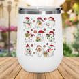 Santa Ghost Reading Books Christmas Library Teacher Wine Tumbler
