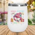School Secretary Read Books And Know Things Flowers Flamingo Wine Tumbler