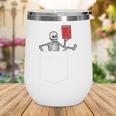 Skeleton Books Read Book Reading Librarian Across America Wine Tumbler