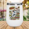 Softball Outfielder Best Traits Brave Retro Comic Book Art Premium Tri-Blend Wine Tumbler