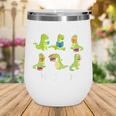 Sorry Can't Books Bye Dinosaur Librarian Bookworm Teacher Wine Tumbler
