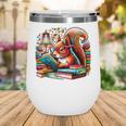 Squirrel Reading a Book Lover Bookworm Wine Tumbler