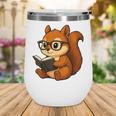 Squirrel Reading Book Lover Wine Tumbler