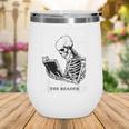 Tarot Card Shirt The Reader Tarot Skeleton Reading Book Wine Tumbler