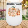 Thanksgiving Fall Books Pumpkins Vintage Library Teacher Kid Wine Tumbler
