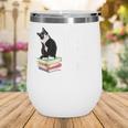 That's What I Do I Pet Cat I Read Books Tuxedo Cat Bookworm Wine Tumbler That's What I Do I Pet Cat I Read Books Tuxedo Cat Bookworm Wine Tumbler