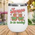 Tis The Season Book Reading Gingerbread Teacher Librarian Wine Tumbler