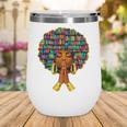 History Month Afro Women Book Lover Librarian Teacher Wine Tumbler