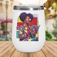 History Woman Reading Book Geometric Girl Educated Wine Tumbler
